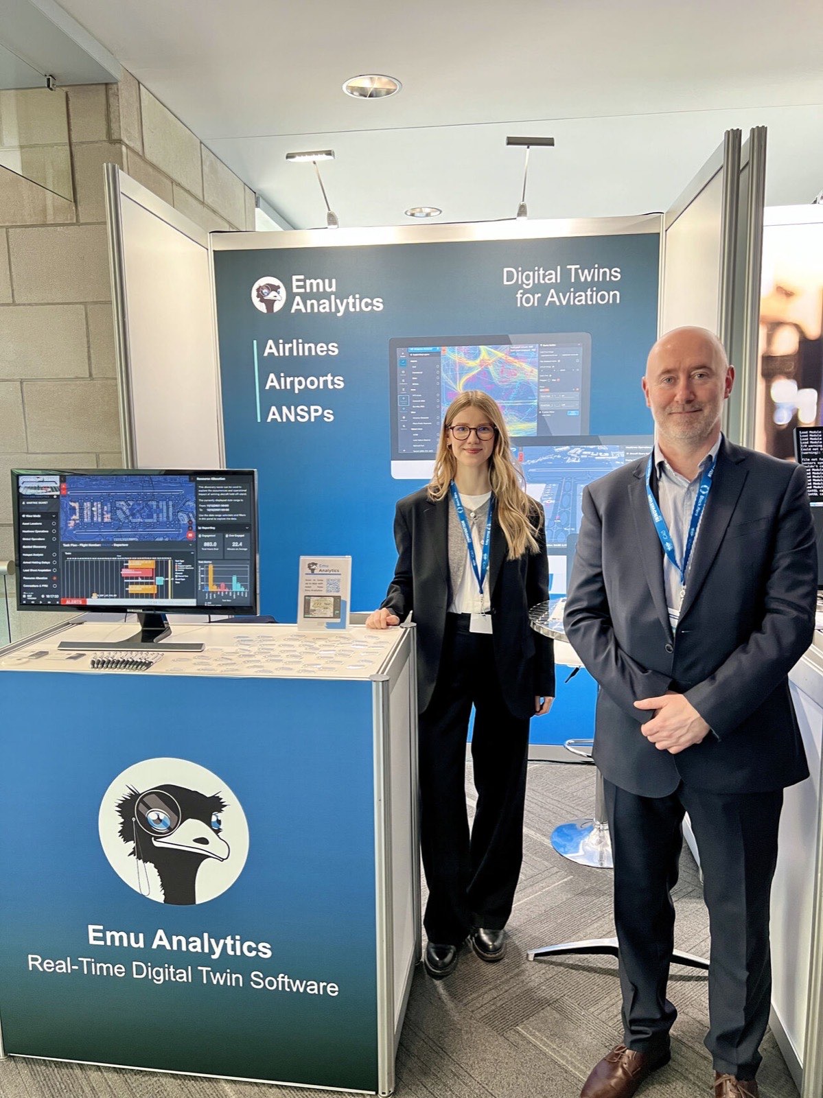 Team Emu exhibiting at the ICAO Innovation Fair in Montreal, Canada