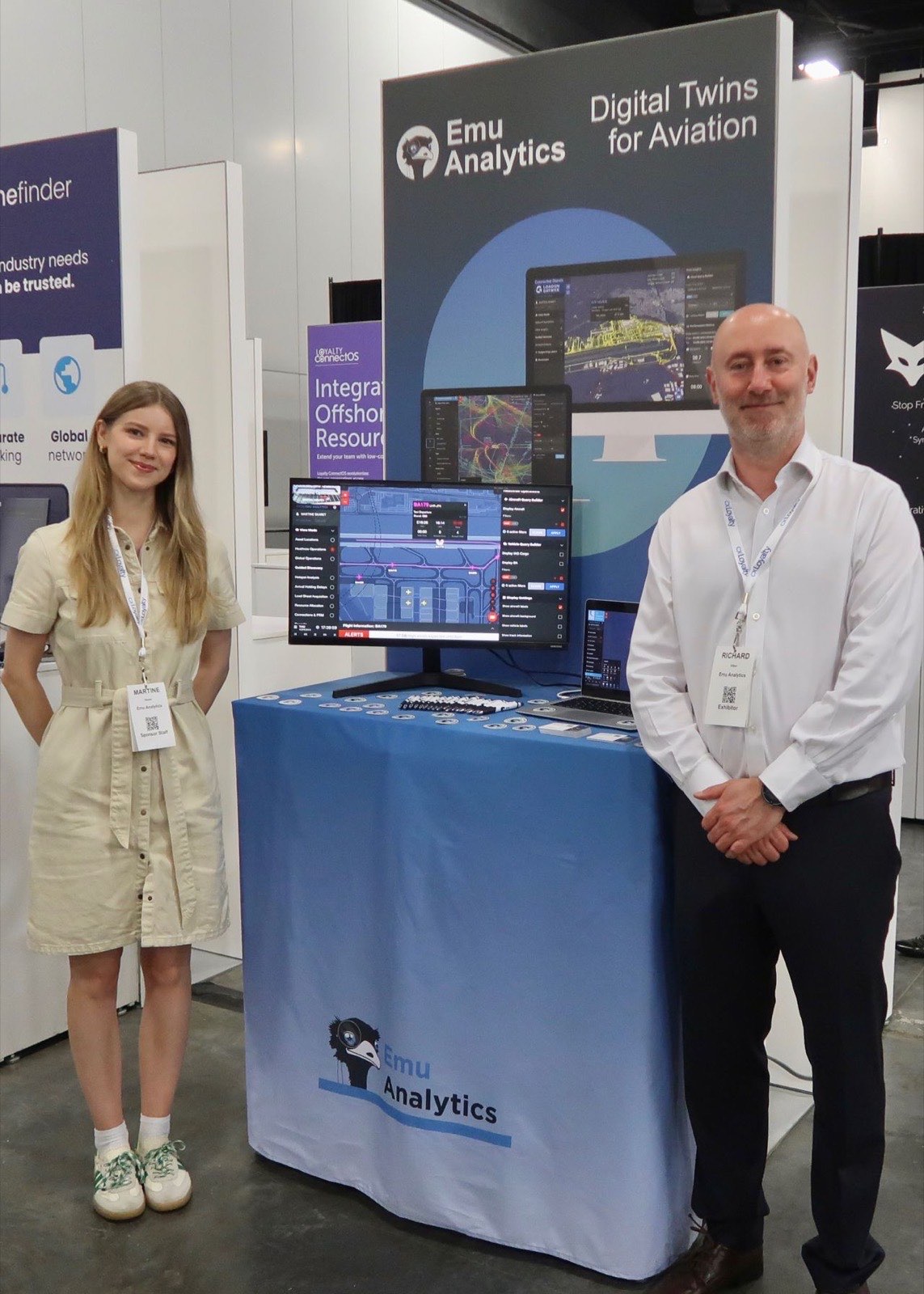 Team Emu representatives at Aviation Festival Americas in Miami, US