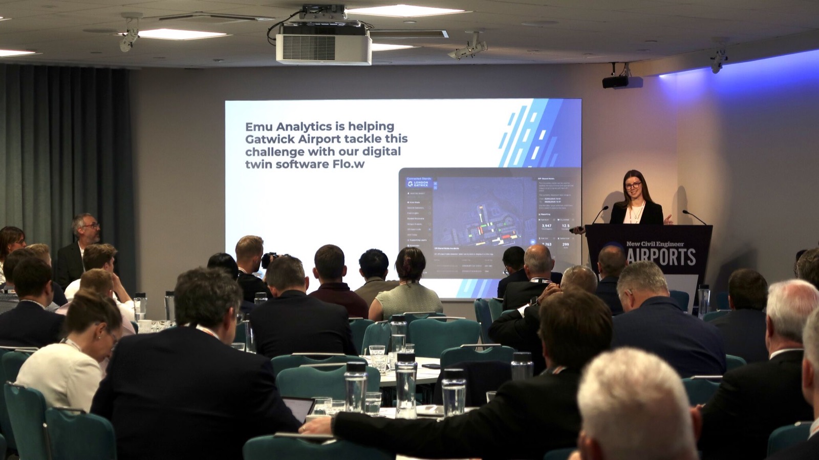 Martine Skaret presenting at the NCE Airports conference
