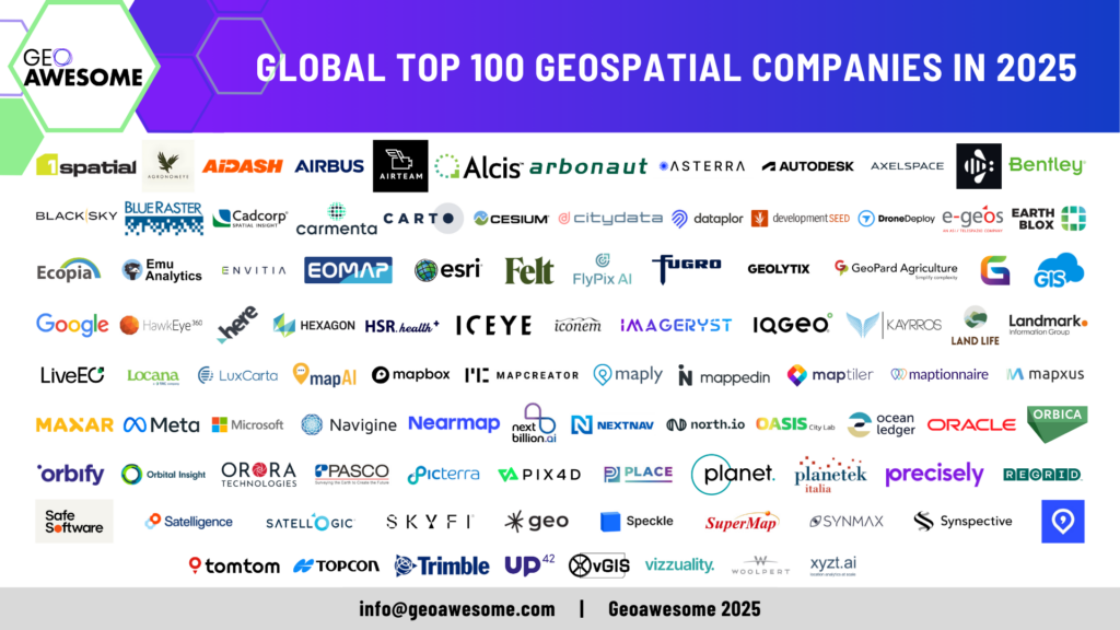 Geoawesome Global Top 100 Geospatial Companies 2025
